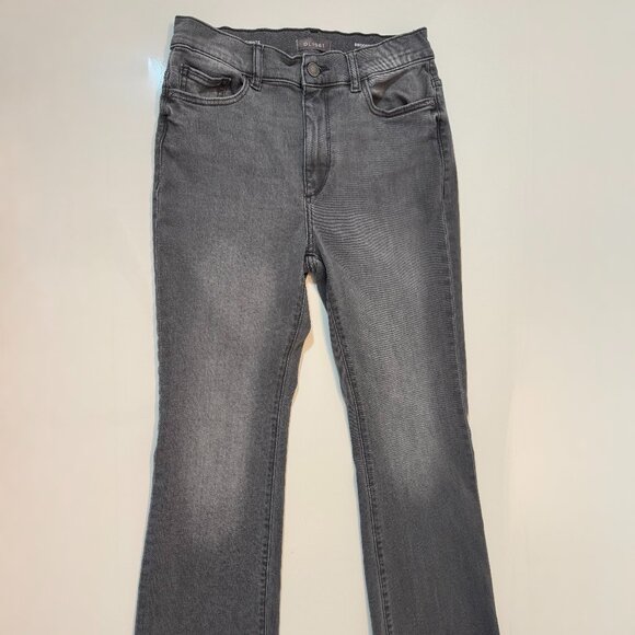 DL1961 Bridget Bootcut High Rise Instasculpt Crop Jeans in Overcast Raw, Size 27 - Picture 3 of 5